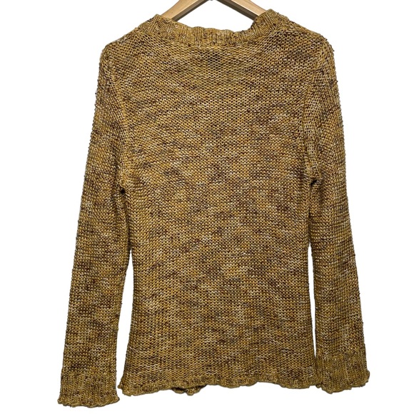 BCBGMaxAzria Knit crochet yellow button up cardigan great condition size XL - Picture 4 of 7